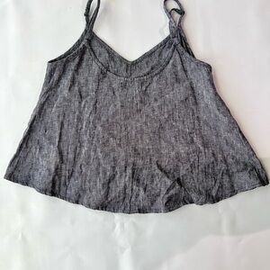 MAIWA Lenin Chic Gray Camisole Top